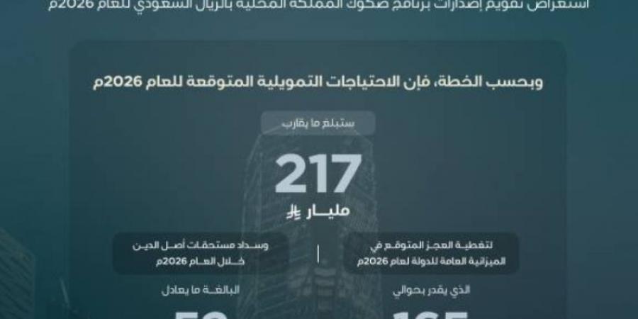 217 مليار ريال احتياجات تمويلية متوقعة العام الحالي