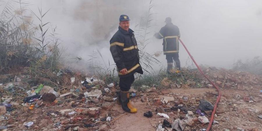 الحماية المدنية بالمنوفية تسيطر على حريق داخل أرض فضاء