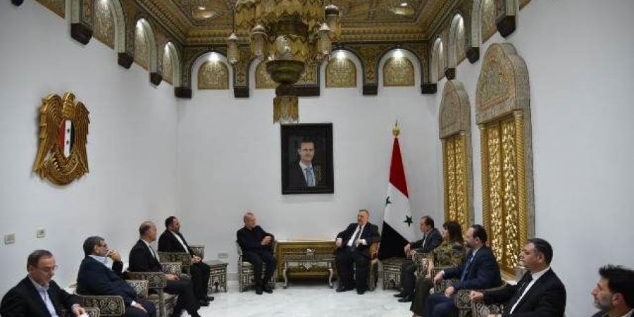 السيد حموده صباغ رئيس مجلس الشعب يستقبل علي لاريجاني كبير مستشاري قائد الثورة الإسلامية